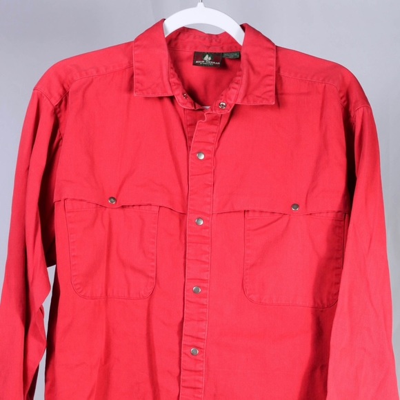 HIGH SIERRA by MERVYN’S Red Western Wear Metal Snap Shirt Men’s L - Picture 7 of 7